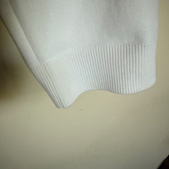 Vince White Sweater Ribbed Details Size Large - Picture 4 of 11